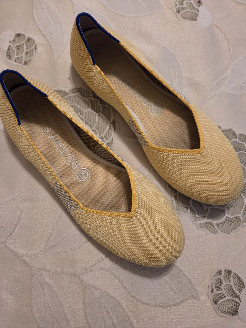 ROTHY'S Yellow Knit Ballet Flats - Lightweight Women's Shoes